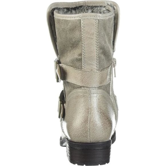 NWOT Baretraps taupe khaki tan faux fur lined leather boots, 10 - Picture 5 of 13